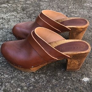 Bosabo brown leather clogs size 38